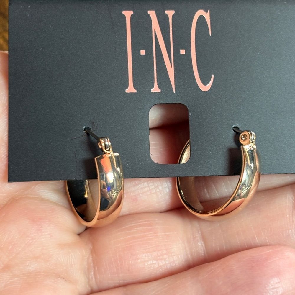 INC International Concepts Gold Hoop Earrings